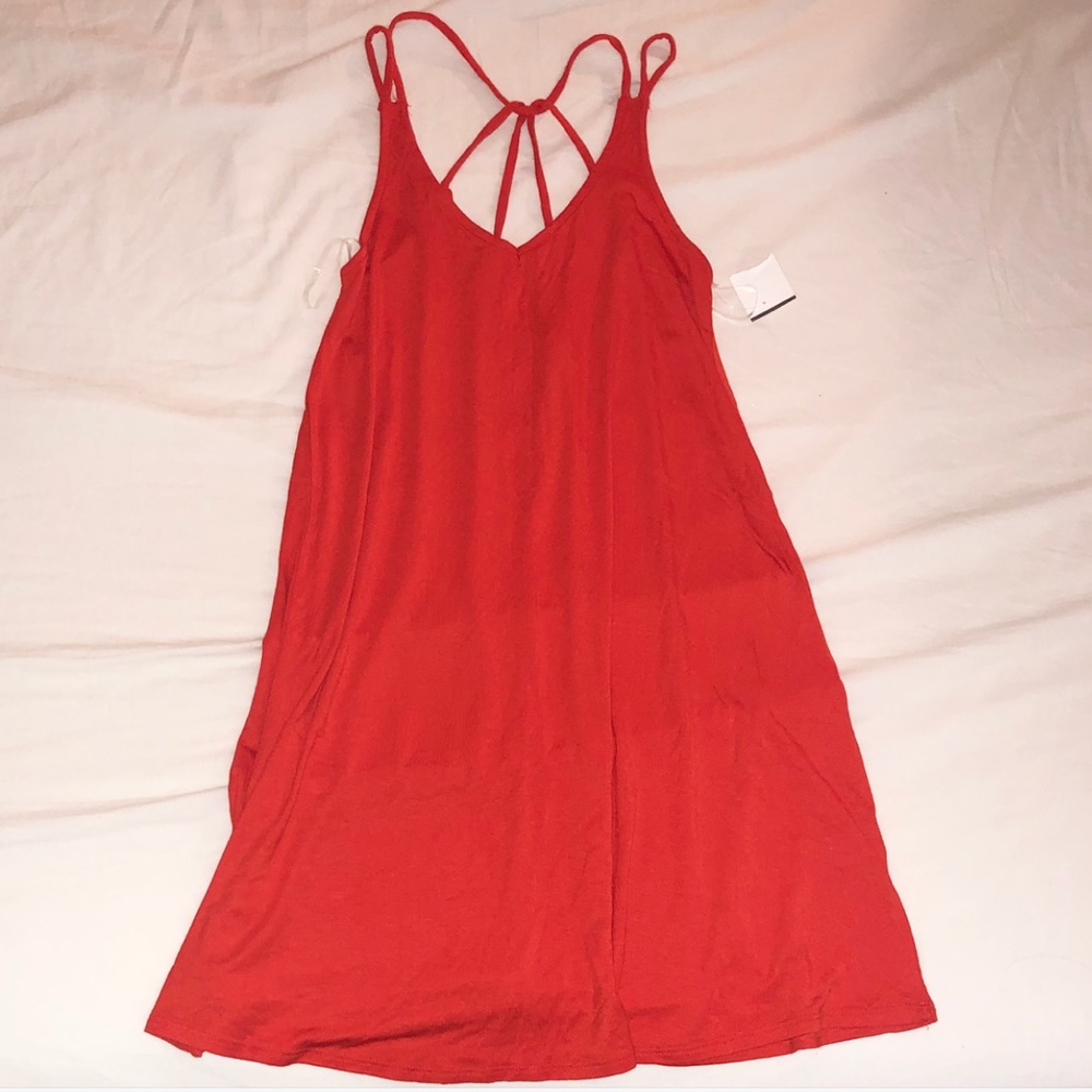 Orange short beachy dress- sz small
